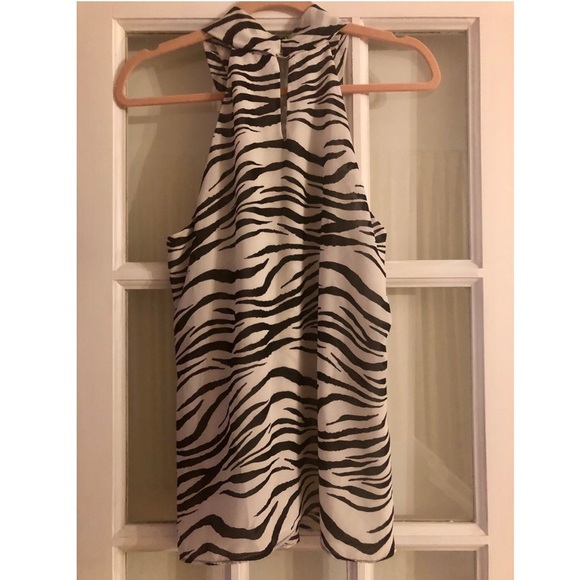 Violet + Claire Zebra Print Tank Top - Picture 2 of 3